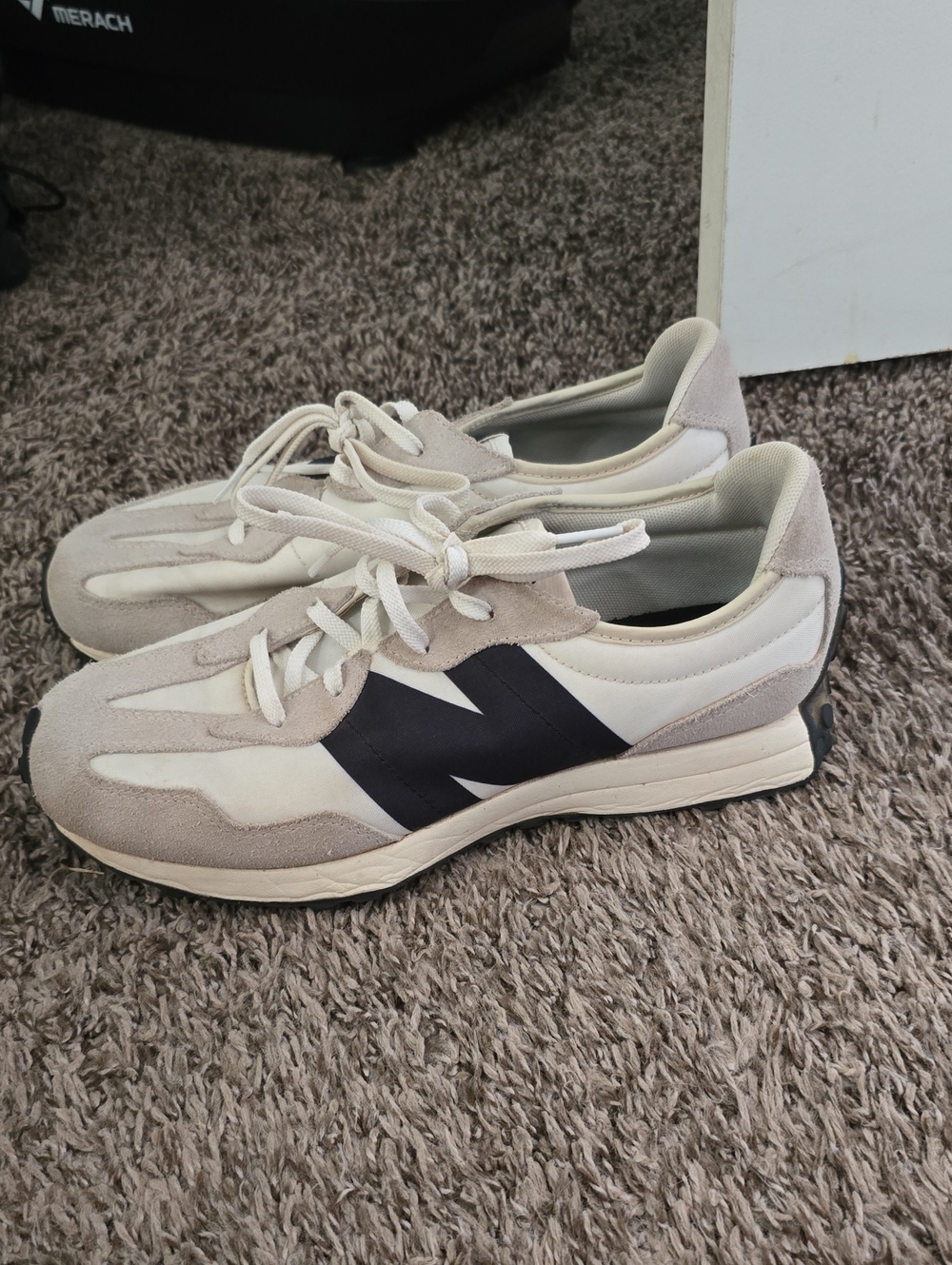 New Balance Neutral Lace-Up Sneakers - Cream & Black